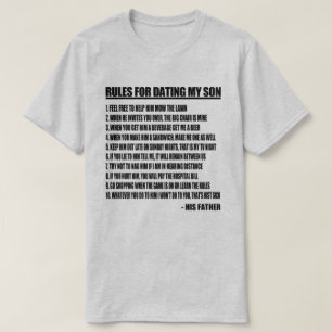 私の息子に日付を記入するための規則 Tシャツ