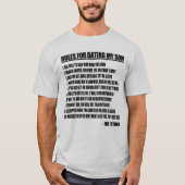 私の息子に日付を記入するための規則 Tシャツ (正面)