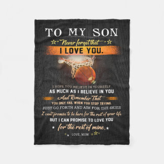 私の息子に母は決してそのバスケットボールを見つけない フリースブランケット