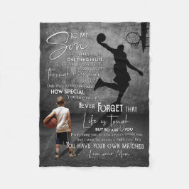 私の息子に母もしは フリースブランケット