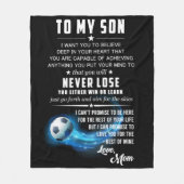 私の息子に私はあなたを愛するフリースブランケット フリースブランケット (正面)