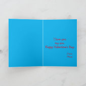 私の息子のバレンタインデーの素敵なライオン カード (内部)