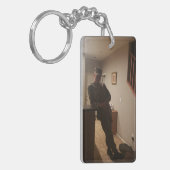 私の息子のヒーロー私のセーラー米国海軍ママKeychain キーホルダー (正面左)