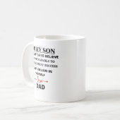 私の息子の引用文の成功に コーヒーマグカップ (正面左)