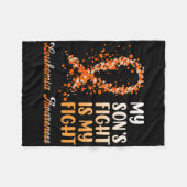 私の息子の戦いは私の戦い白血病認識度1 フリースブランケット (正面(横))