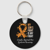私の息子の戦い複雑な地域痛み症候群戦争 キーホルダー (正面)