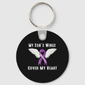 私の息子の翼が私のハートをカバーする過剰摂取を終了1 キーホルダー (裏面)