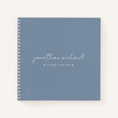 私の息子の記憶遺産への埃っぽい青い文字 ノートブック (正面)