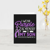 私の息子の過剰摂取の記憶に紫を身に着けています カード (黄色い花)