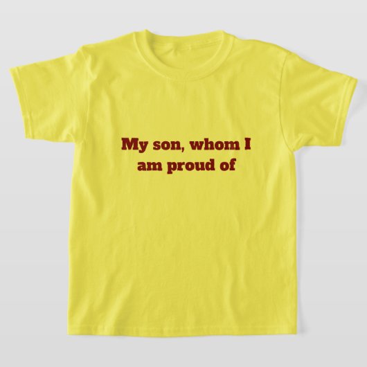 私の息子のTシャツ誇りを持った Tシャツ (レイダウン)
