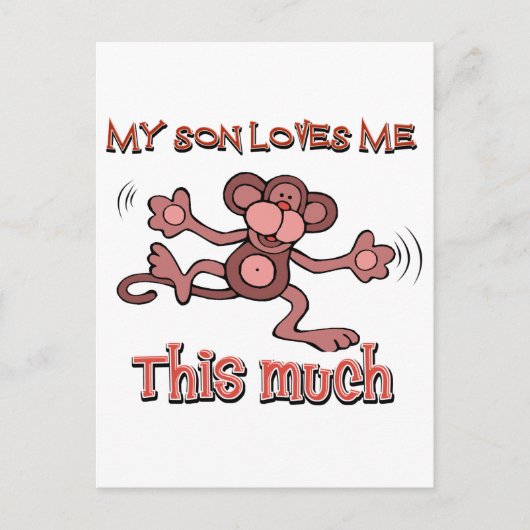 私の息子はこんなにも私を愛している ポストカード (正面)