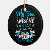 私の息子はすごい素晴らし セラミックオーナメント (左)