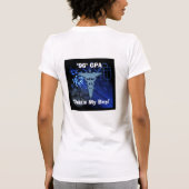 私の息子は名誉学生です Tシャツ (裏面)