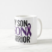 私の息子は戦闘機がん認識度 コーヒーマグカップ (正面右)