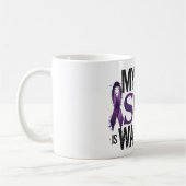 私の息子は戦闘機がん認識度 コーヒーマグカップ (左)