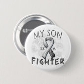 私の息子は戦闘機の灰色です 缶バッジ (正面&裏面)