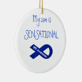 私の息子は扇情的なSPDの認識度のオーナメントです セラミックオーナメント (右)