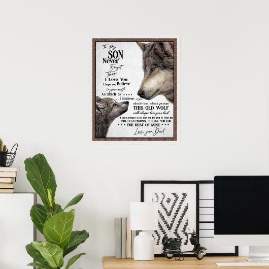 私の息子への狼は決してあなたの忘れパパギフトを愛していない ポスター (ホームオフィス)
