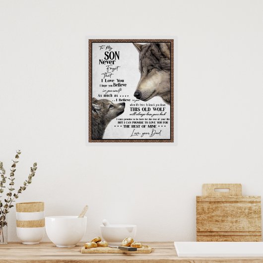 私の息子への狼は決してあなたの忘れパパギフトを愛していない ポスター (キッチン)
