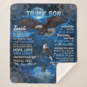 私の息子への誕生日ギフト、私の男の赤ちゃんへのギフト シェルパブランケット (正面)