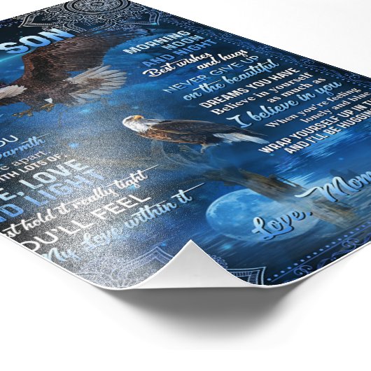 私の息子への誕生日ギフト、私の男の赤ちゃんへのギフト フォトプリント            (角)