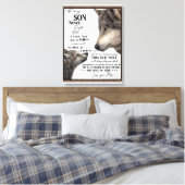 私の息子への贈り物、母と息子、息子へのラブレター キャンバスプリント (インサイチュ (寝室))