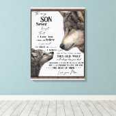 私の息子への贈り物、母と息子、息子へのラブレター キャンバスプリント (インサイチュ (ウッドフロア))