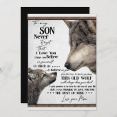 私の息子への贈り物、母と息子、息子へのラブレター シーズンカード (正面/裏面)