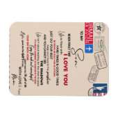 私の息子への贈り物、母と息子、息子へのラブレター マグネット (横)