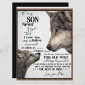 私の息子への贈り物、母と息子、息子へのラブレター メニュー (正面/裏面)