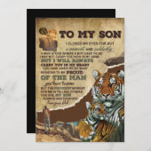 私の息子への贈り物，虎の愛好家，パパから息子への手紙 シーズンカード (正面/裏面)