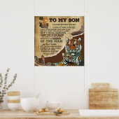 私の息子への贈り物,虎の愛好家,パパから息子への手紙 ポスター (キッチン)