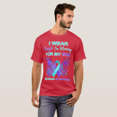 私の息子を偲んで紫色を身に着けています オーバードーズ啓発 Tシャツ (正面フル)