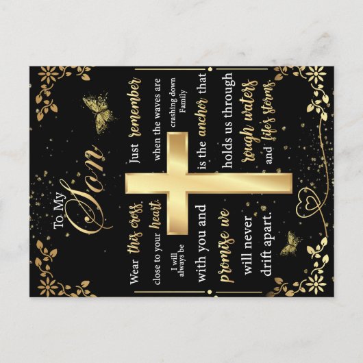 私の息子ギフトには、蝶の恋人、フローラの息子の手紙 案内ポストカード (正面)