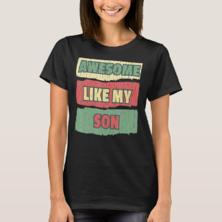 私の息子素晴らしのパパと母のように現在のレトロVint Tシャツ
