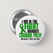 私の息子1のための戦いの脳性麻痺 缶バッジ (正面&裏面)