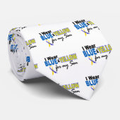 私の息子2のために青及び黄色ダウン症Iの衣服 ネクタイ (ロール)