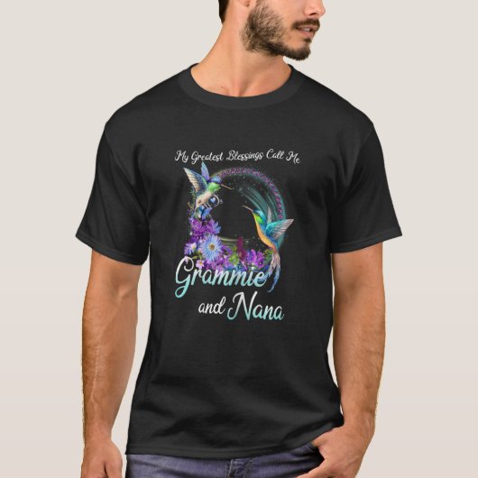 私の恵みが私素晴らしをグラミー&ナンと呼ぶ女性 Tシャツ (正面)