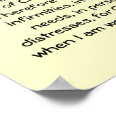 私の恵みはあなたのために十分である聖書引用文祈りの言葉 ポスター (角)