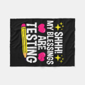 私の恵みはテストの日 フリースブランケット (正面(横))