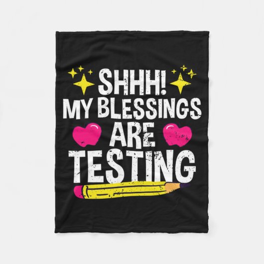 私の恵みはテストの日 フリースブランケット (正面)