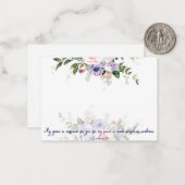 私の恵みは十分である、パステル水彩の花 ノートカード (正面/裏面インサイチュ)