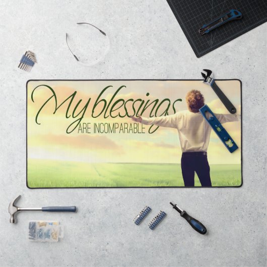 「私の恵み」モチベーション確認 デスクマット (ワークステーション)