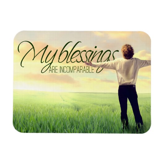 「私の恵み」モチベーション肯定柔軟 マグネット (横)