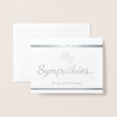 「私の悔やみや弔慰...」カード 箔カード (封筒付き正面)