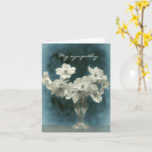 私の悔やみや弔慰: ミズキは開きます(余りに中写真) カード (黄色い花)