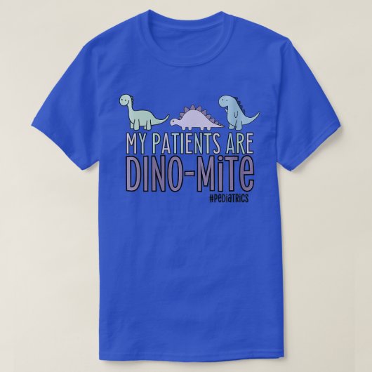 私の患者の女性はDinomite小児科VNeck Tシャツ (デザイン正面)