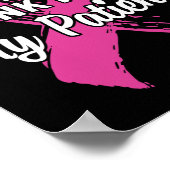 私の患者の胸がん患者のためにピンクを身に着けている ポスター (角)