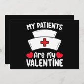 私の患者は私のバレンタインデーナース愛 招待状 (正面/裏面)