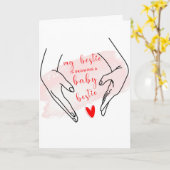 私の悩みは妊娠中のカーパーソナライズされたドだ カード (黄色い花)